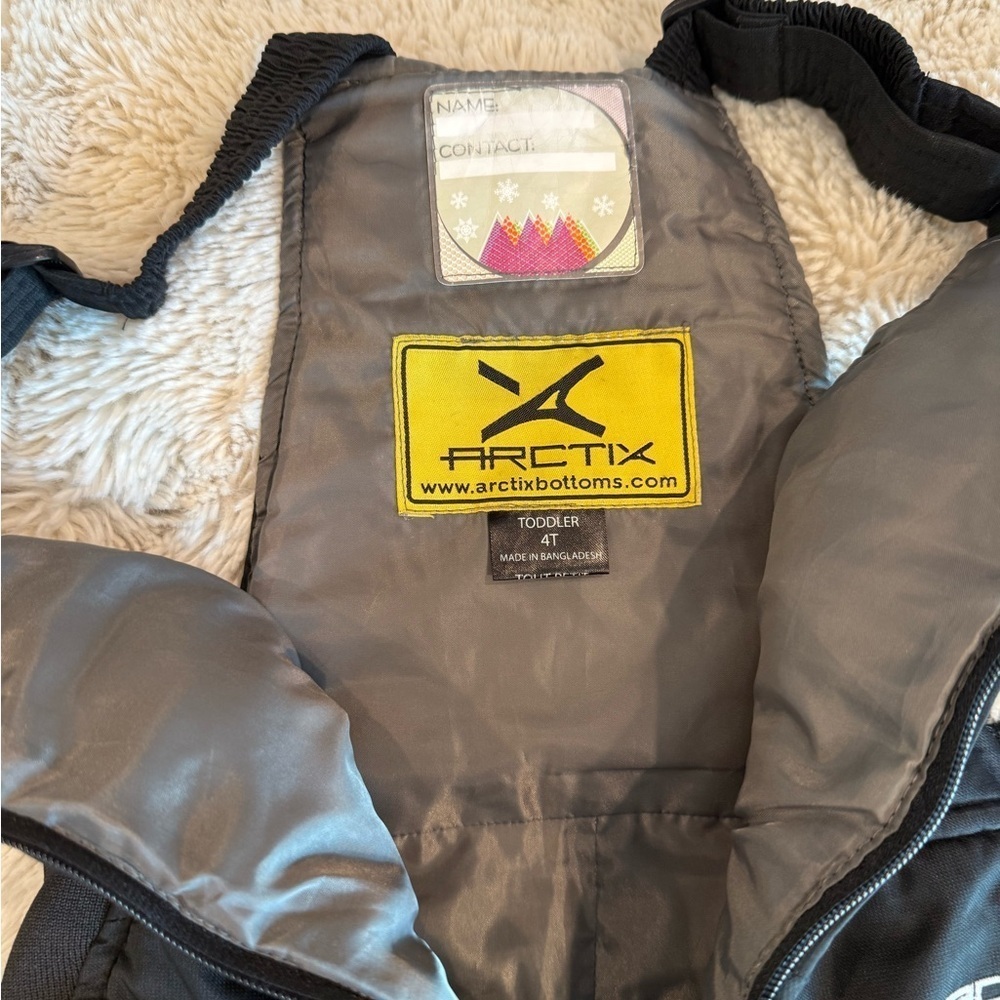Arctix Kids Charcoal Overalls 4 T - Picture 2 of 7